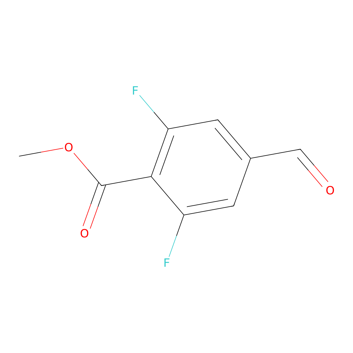 Methyl 2,6-difluoro-4-formylbenzoate molecular structure, CAS 1449280-48-1