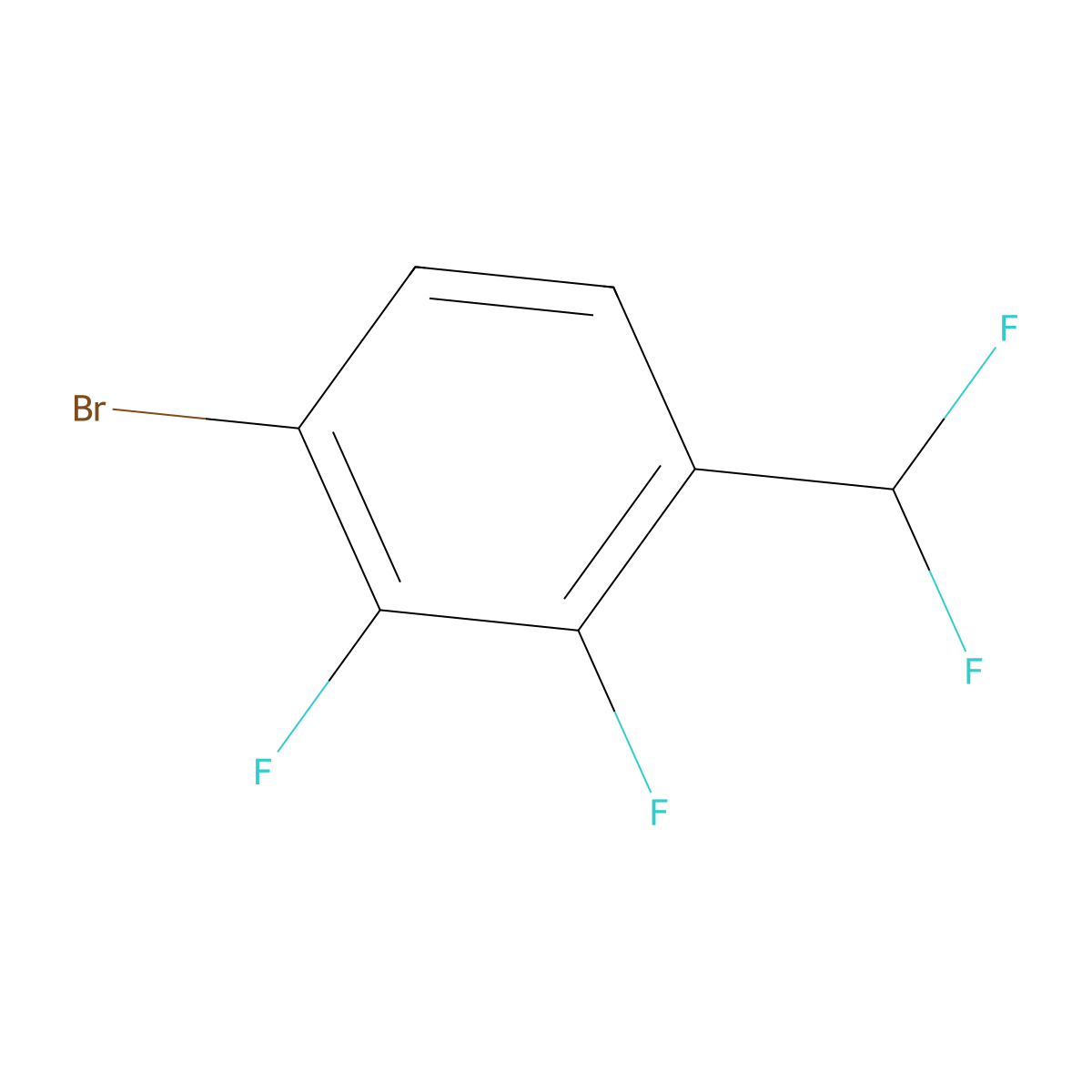 1-Bromo-4-(difluoromethyl)-2,3-difluorobenzene molecular structure, CAS 1449290-34-9