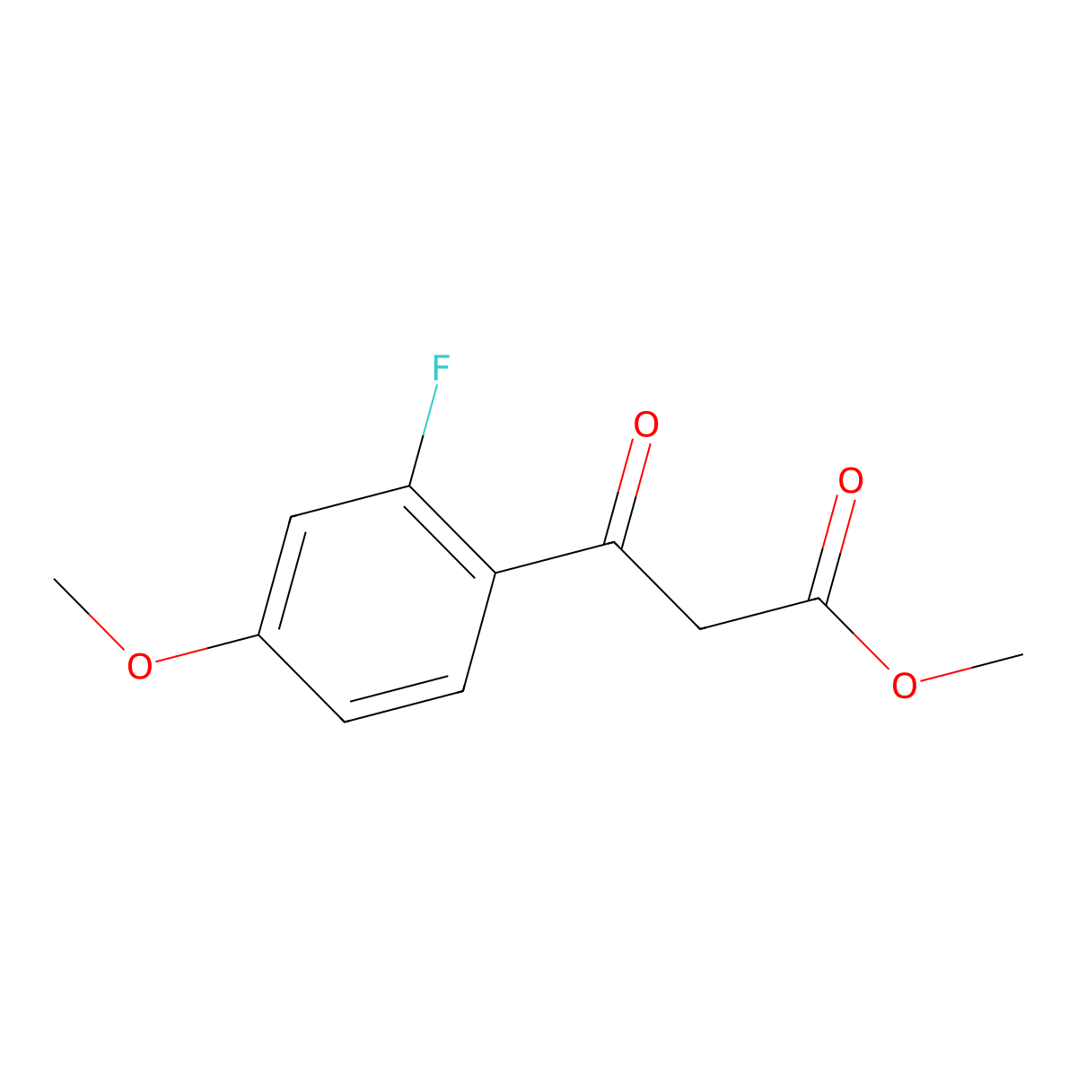 Methyl 3-(2-fluoro-4-methoxyphenyl)-3-oxopropanoate molecular structure, CAS 1449291-19-3