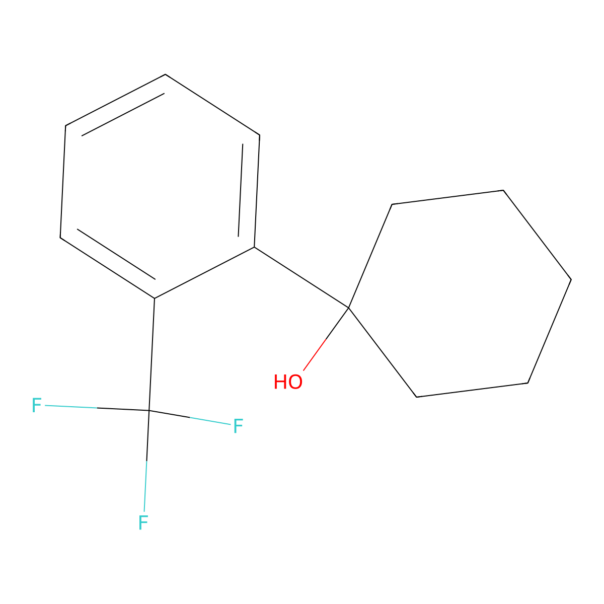 1-(2-(Trifluoromethyl)phenyl)cyclohexanol molecular structure, CAS 1449293-54-2