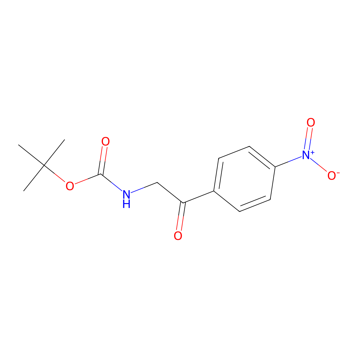 tert-Butyl (2-(4-nitrophenyl)-2-oxoethyl)carbamate molecular structure, CAS 1449293-60-0