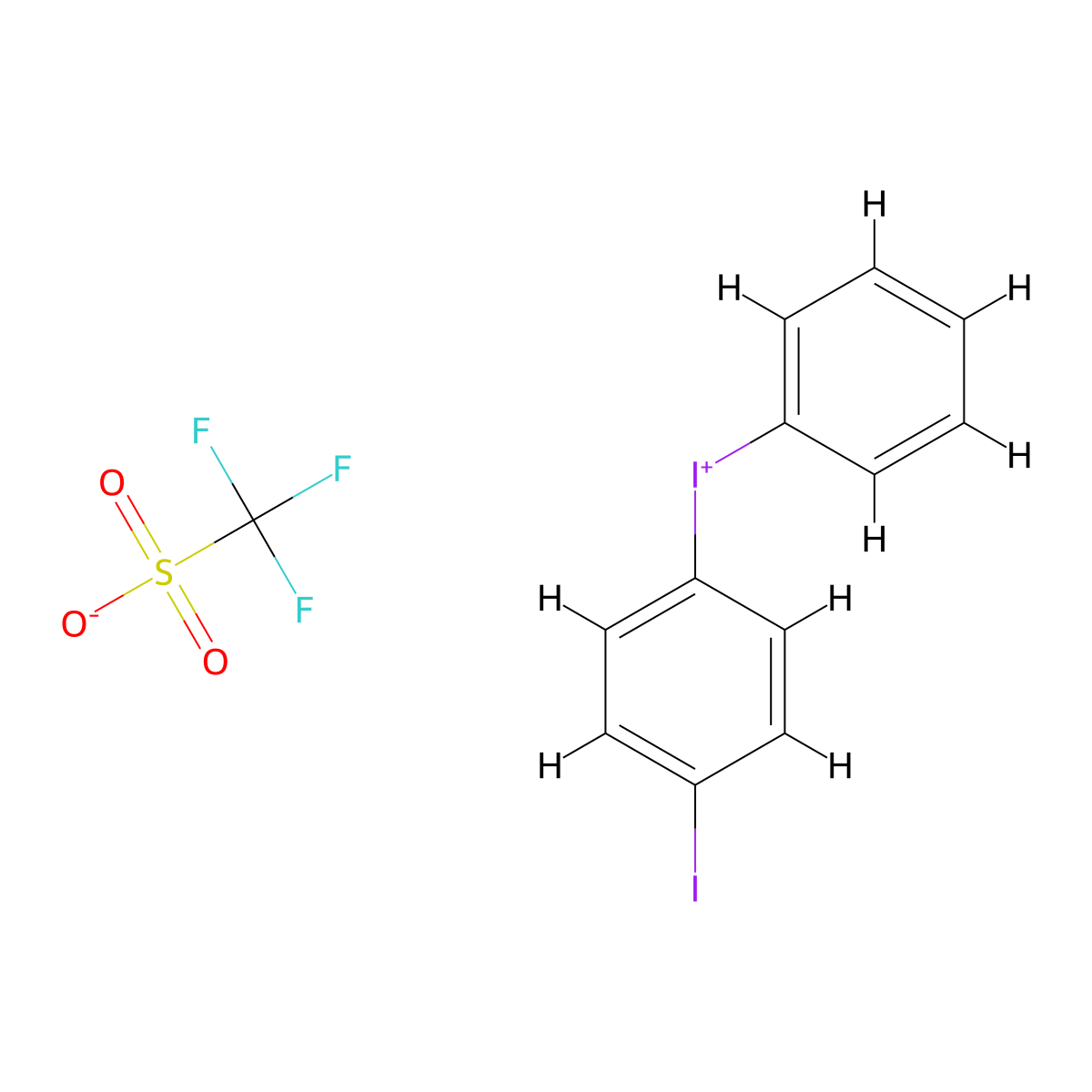 (4-Iodophenyl)phenyliodonium triflate molecular structure, CAS 144930-55-2