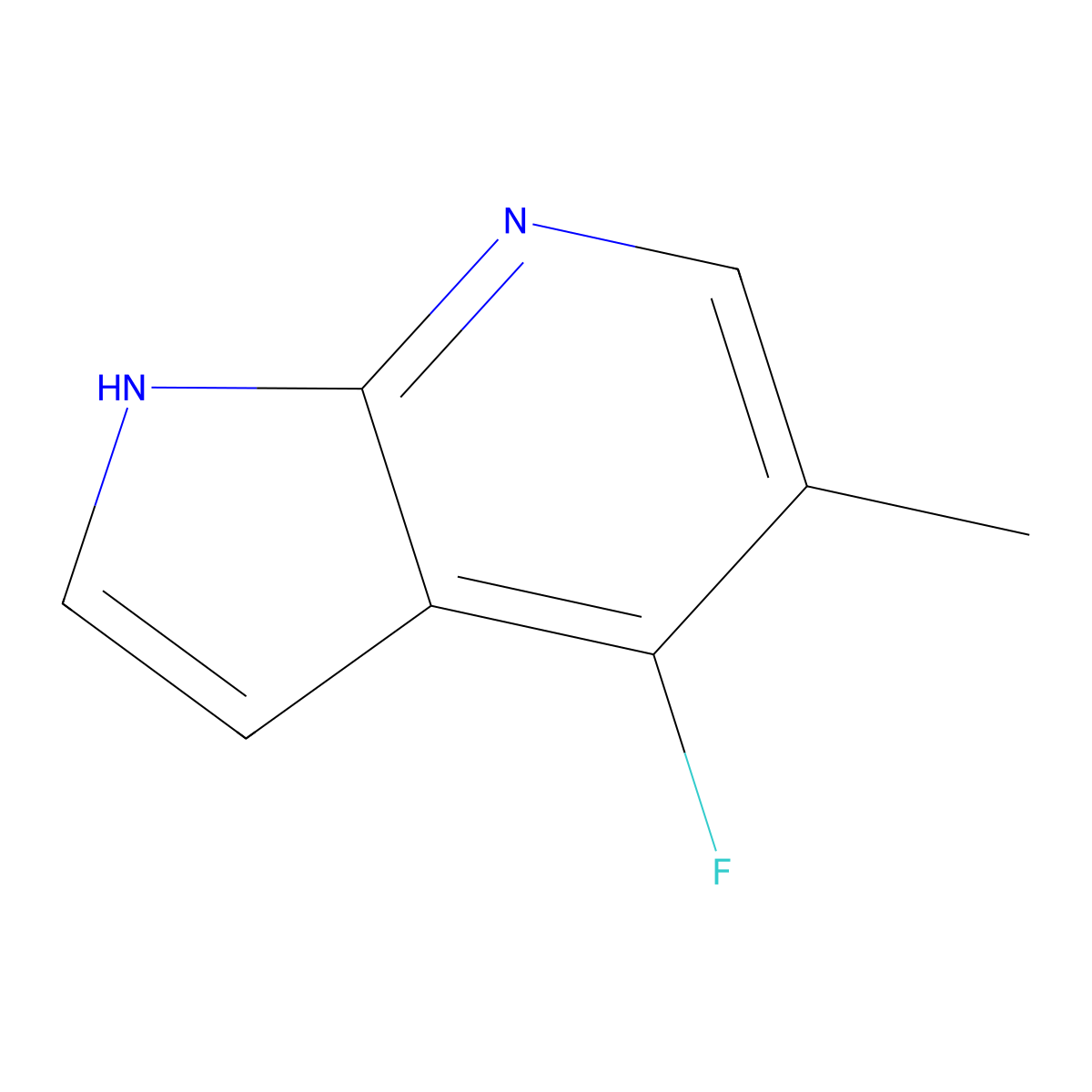 4-fluoro-5-methyl-1H-pyrrolo[2,3-b]pyridine molecular structure, CAS 1449321-44-1