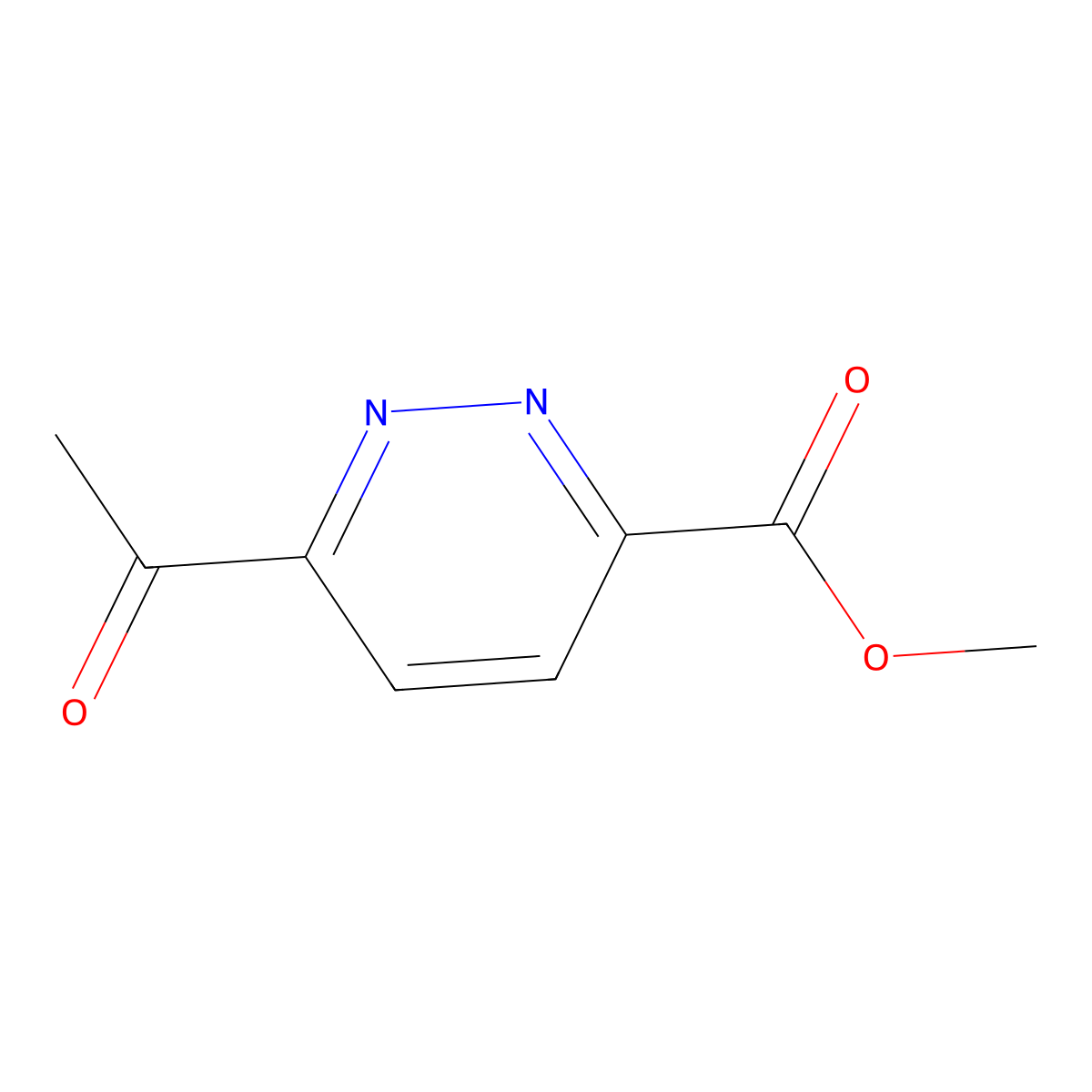 Methyl 6-acetylpyridazine-3-carboxylate molecular structure, CAS 1449322-48-8