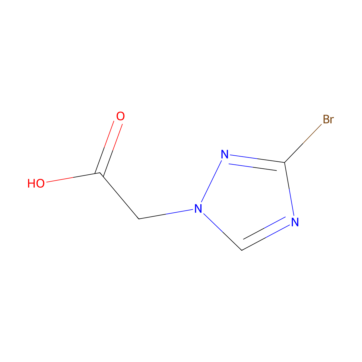 (3-bromo-1H-1,2,4-triazol-1-yl)acetic acid molecular structure, CAS 1449369-00-9