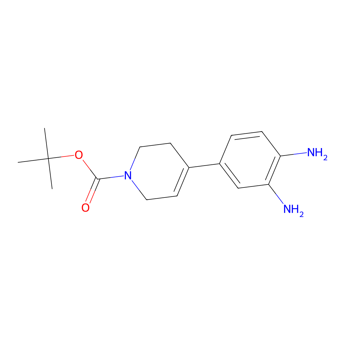 tert-Butyl 4-(3,4-diaminophenyl)-5,6-dihydropyridine-1(2H)-carboxylate molecular structure, CAS 1449369-64-5