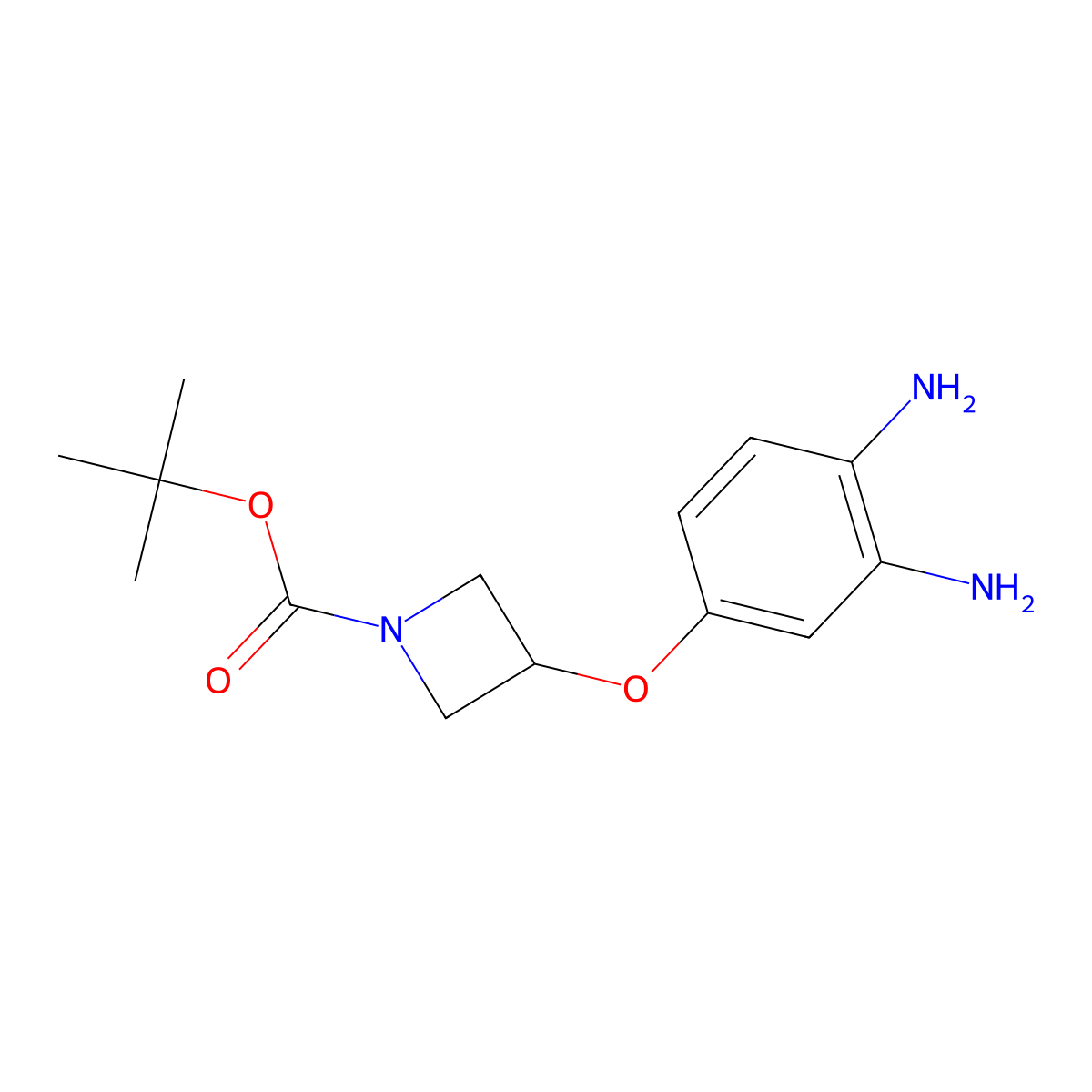Tert-butyl 3-(3,4-diaminophenoxy)azetidine-1-carboxylate molecular structure, CAS 1449369-68-9
