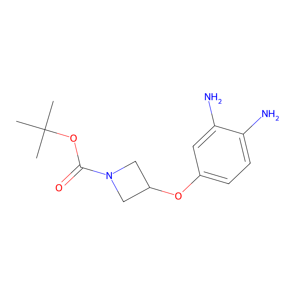 Tert-butyl 3-(3,4-diaminophenoxy)azetidine-1-carboxylate molecular structure, CAS 1449369-68-9