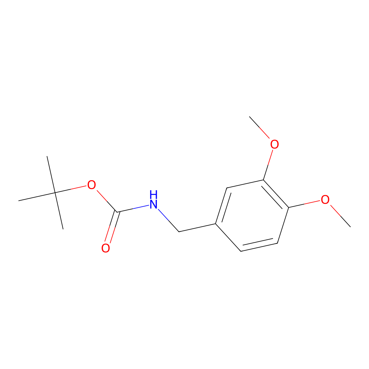 tert-Butyl (3,4-dimethoxybenzyl)carbamate molecular structure, CAS 1449378-26-0