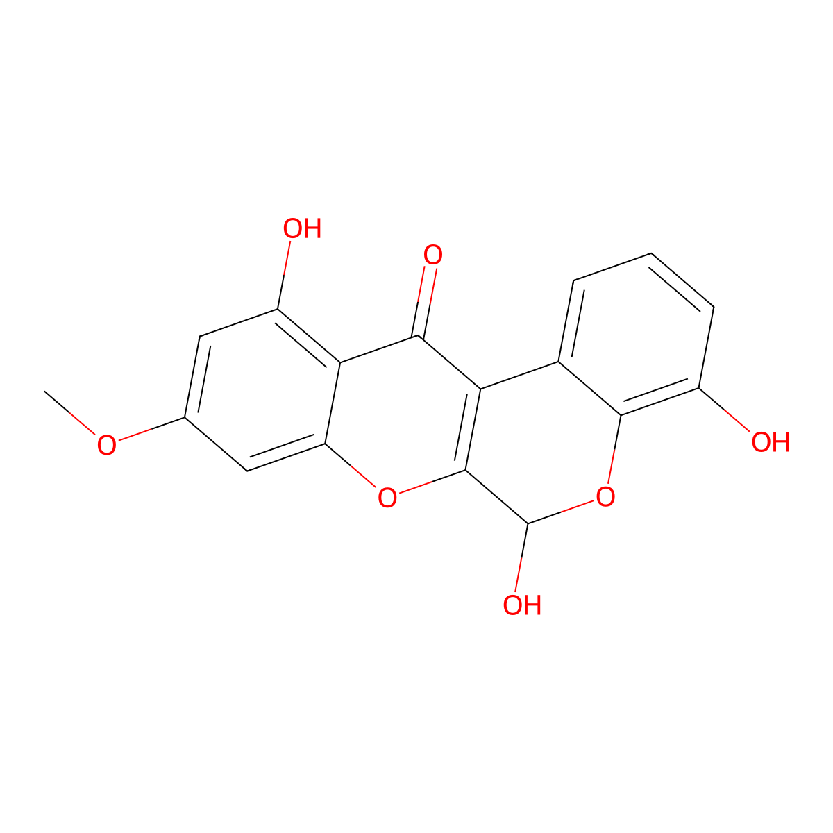 Boeravinone O molecular structure, CAS 1449384-21-7