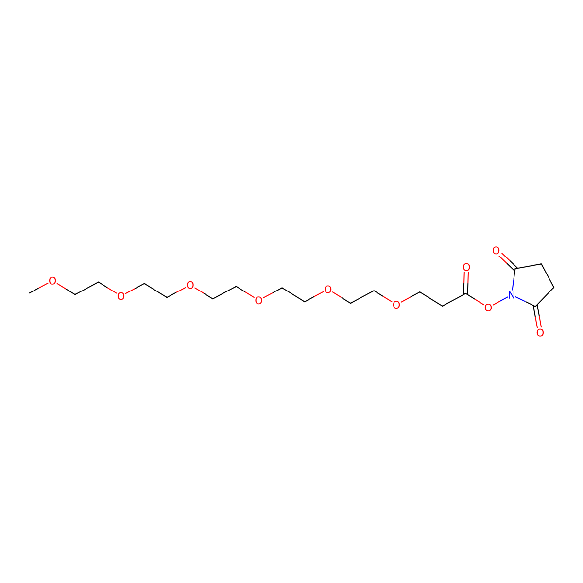 m-PEG6-NHS ester molecular structure, CAS 1449390-12-8