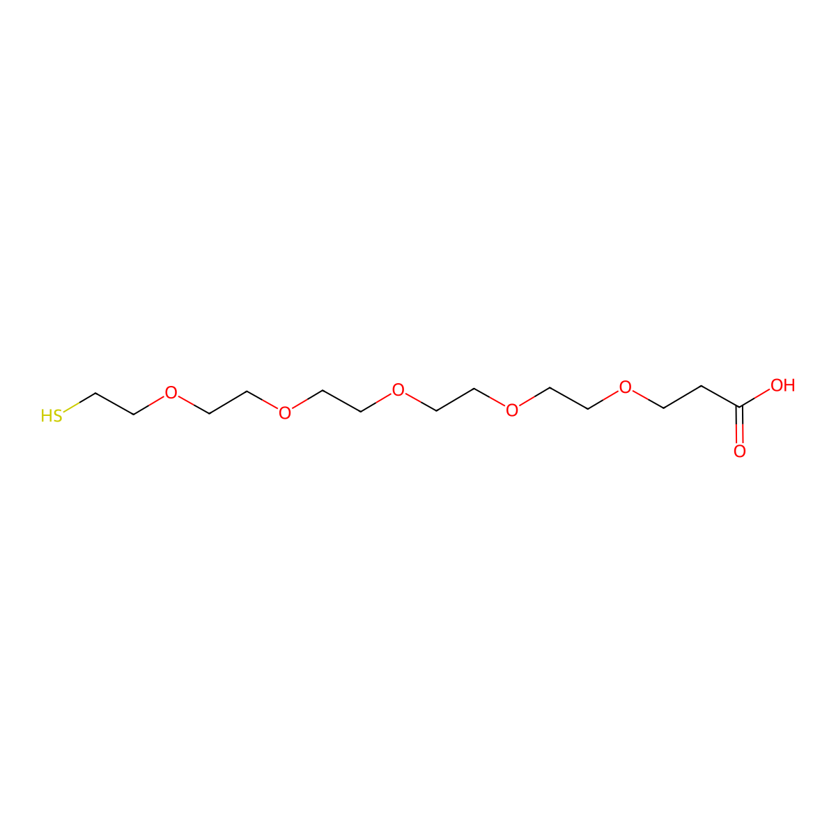 Thiol-PEG5-acid molecular structure, CAS 1449390-67-3