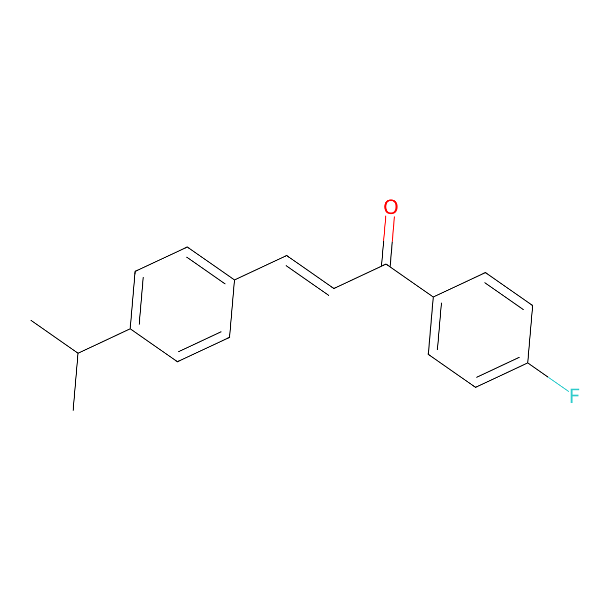 1-(4-Fluorophenyl)-3-(4-isopropylphenyl)prop-2-en-1-one molecular structure, CAS 1449399-94-3