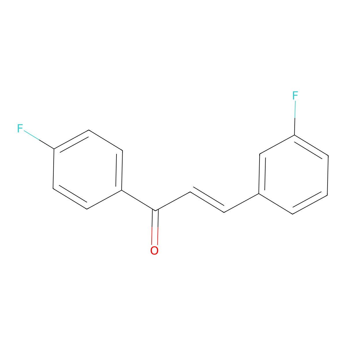 (2E)-3-(3-Fluorophenyl)-1-(4-fluorophenyl)prop-2-en-1-one molecular structure, CAS 1449399-98-7