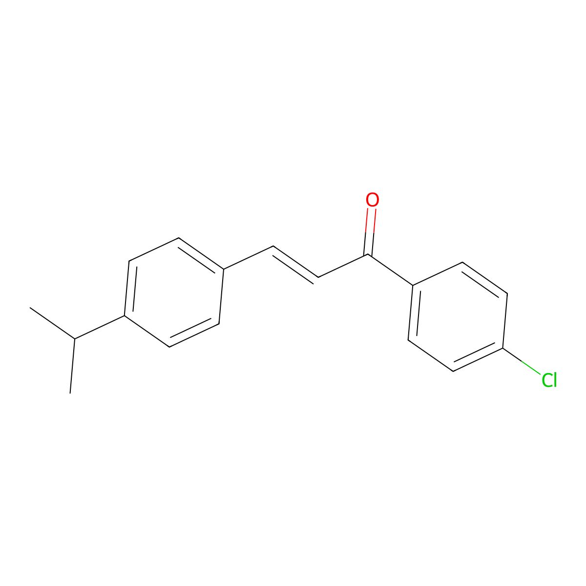 (2E)-1-(4-Chlorophenyl)-3-[4-(propan-2-yl)phenyl]prop-2-en-1-one molecular structure, CAS 1449400-19-4