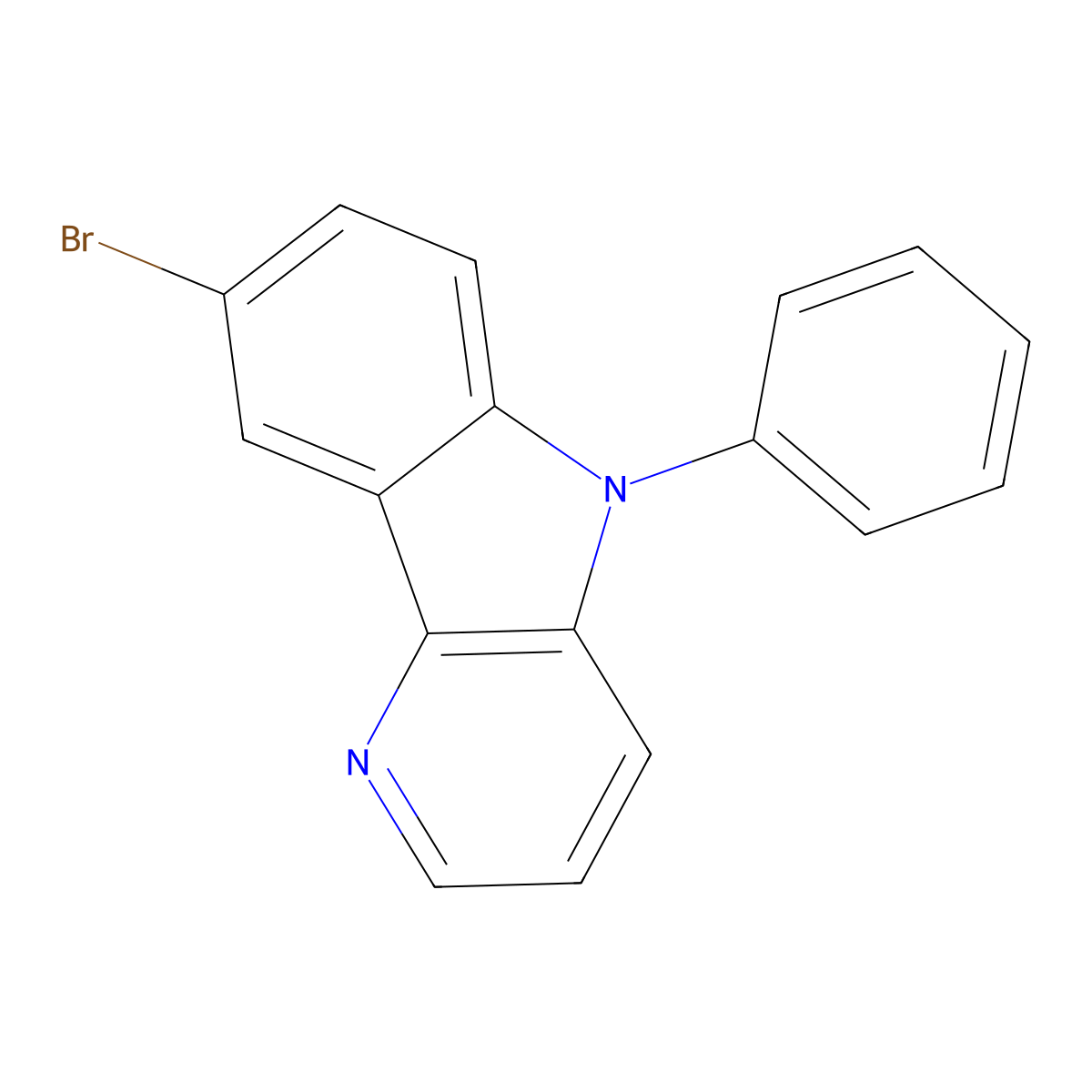 8-Bromo-5-phenyl-5H-pyrido[3,2-b]indole molecular structure, CAS 1449401-87-9