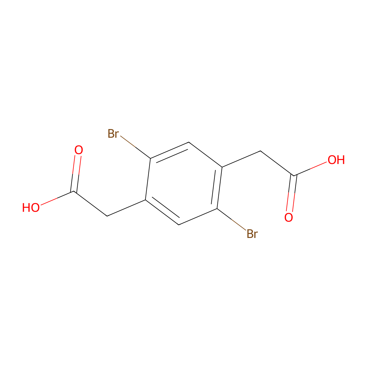 2-[2,5-Dibromo-4-(carboxymethyl)phenyl]acetic acid molecular structure, CAS 1449412-39-8
