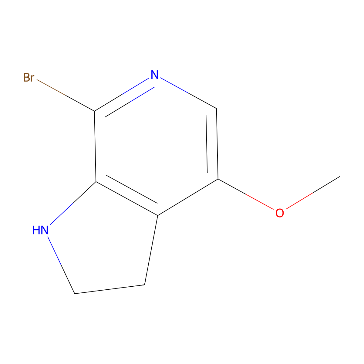 7-Bromo-4-methoxy-2,3-dihydro-1H-pyrrolo[2,3-c]pyridine molecular structure, CAS 1449413-33-5