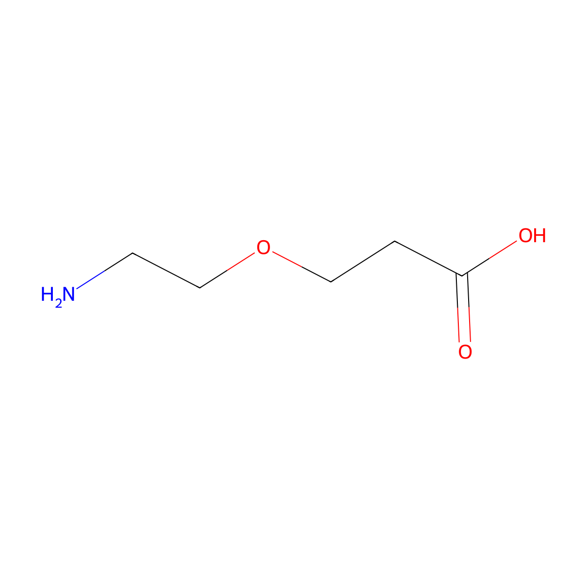 3-(2-Aminoethoxy)propanoic acid molecular structure, CAS 144942-89-2