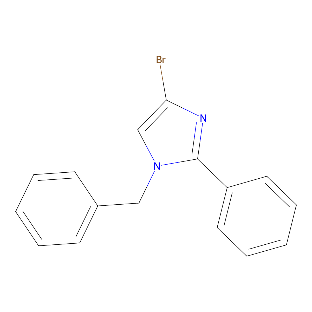 1-benzyl-4-bromo-2-phenyl-1H-imidazole molecular structure, CAS 1449431-45-1