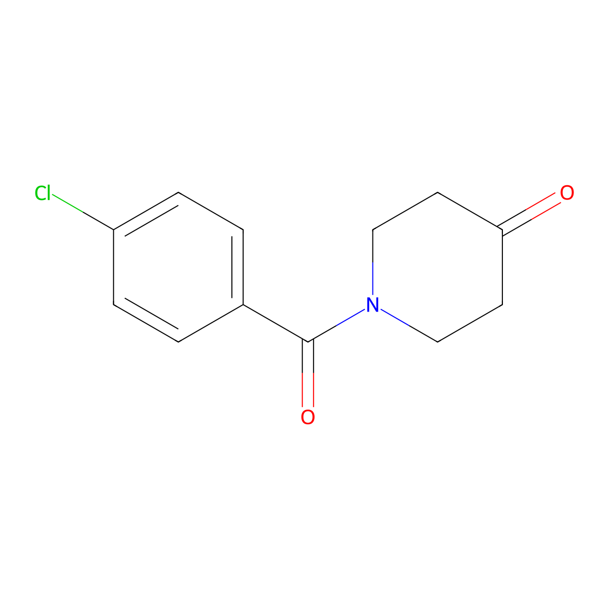 1-(4-Chlorobenzoyl)piperidin-4-one molecular structure, CAS 144947-47-7