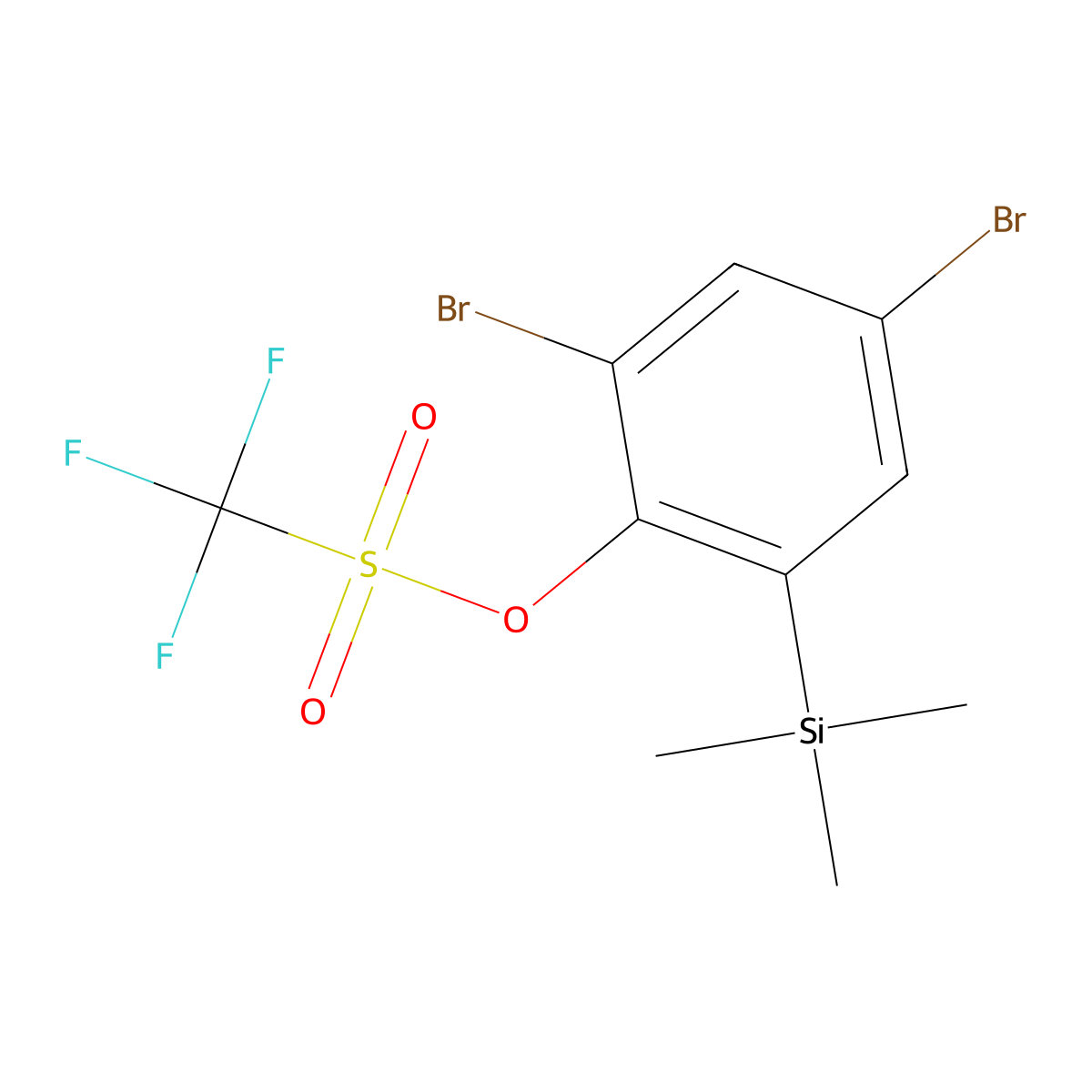 2,4-Dibromo-6-(trimethylsilyl)phenyl trifluoromethanesulfonate molecular structure, CAS 1449472-57-4