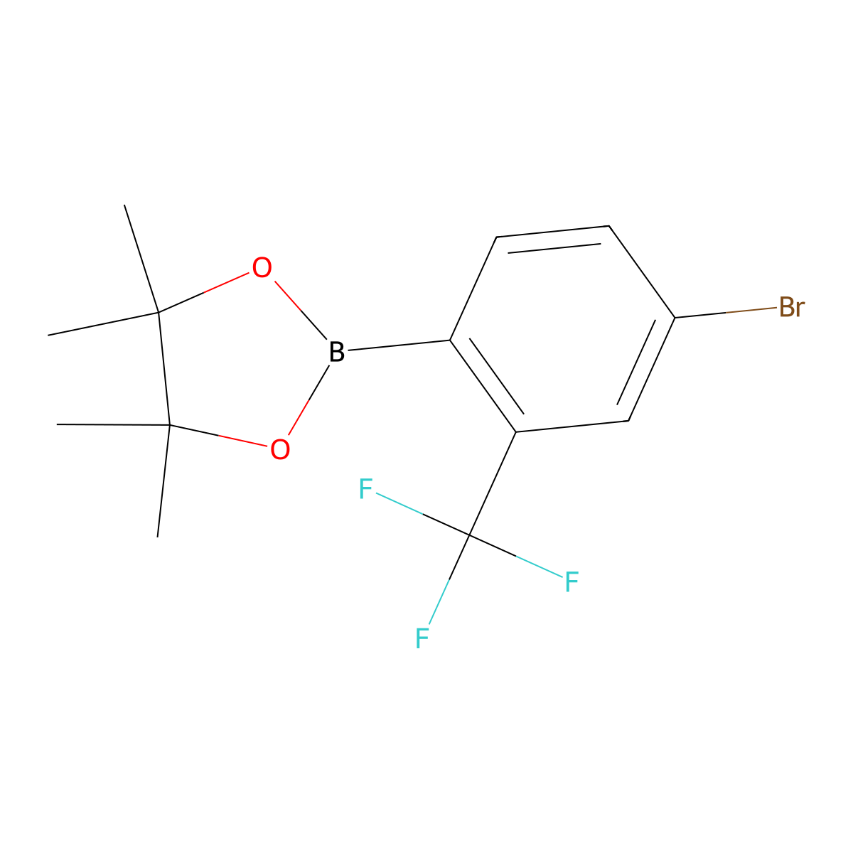 2-(4-Bromo-2-(trifluoromethyl)phenyl)-4,4,5,5-tetramethyl-1,3,2-dioxaborolane molecular structure, CAS 1449475-33-5