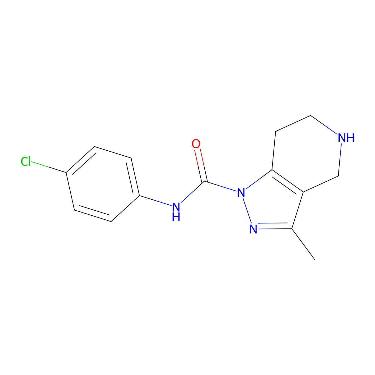 N-(4-Chlorophenyl)-3-methyl-4,5,6,7-tetrahydro-1H-pyrazolo[4,3-C]pyridine-1-carboxamide molecular structure, CAS 1449478-42-5