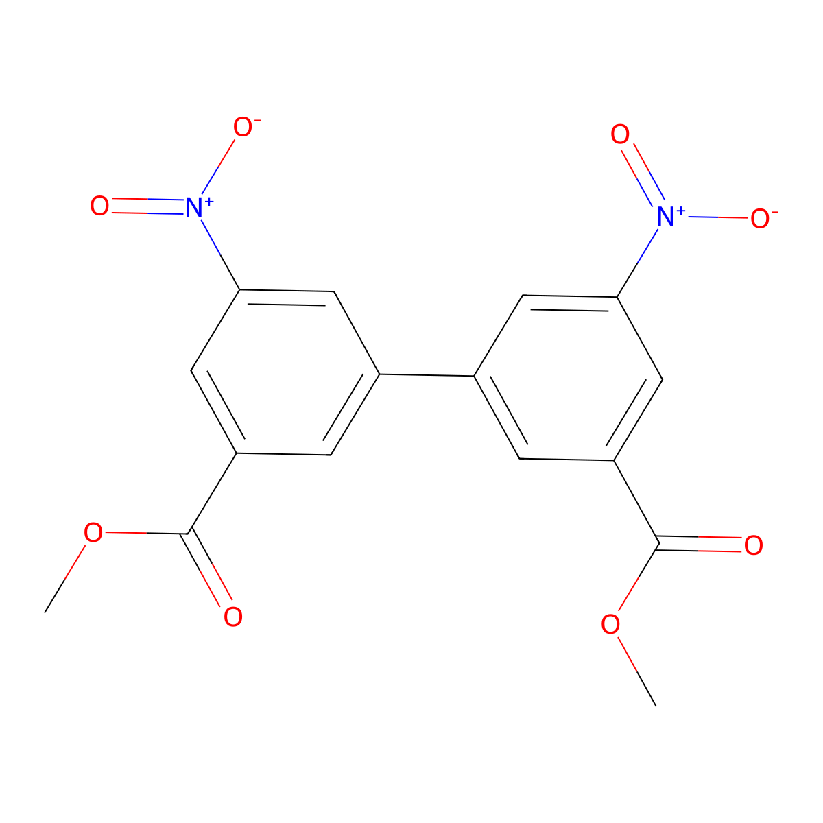 3,3'-Dinitro-5,5'-dimethoxycarbonyl-biphenyl molecular structure, CAS 144949-58-6