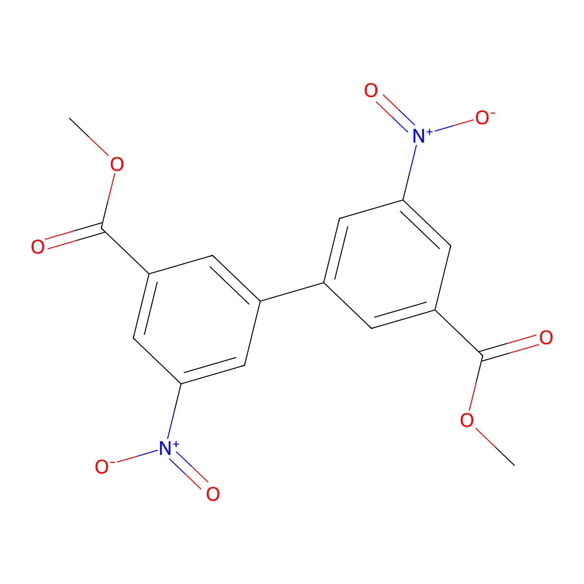 3,3'-Dinitro-5,5'-dimethoxycarbonyl-biphenyl molecular structure, CAS 144949-58-6
