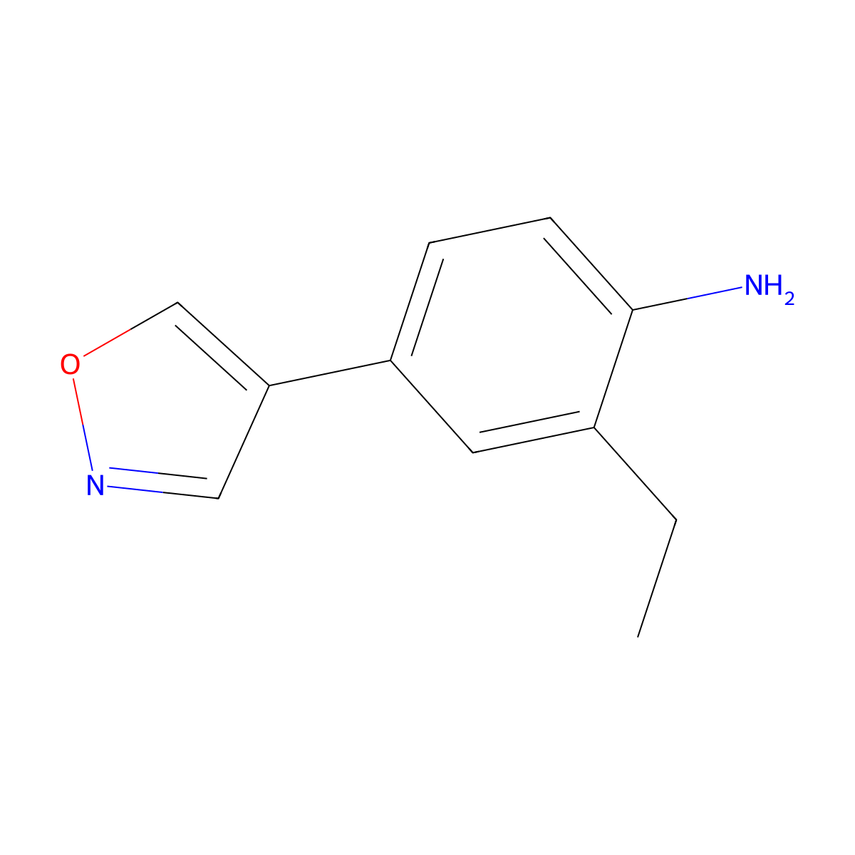 2-Ethyl-4-(1,2-oxazol-4-yl)aniline molecular structure, CAS 1449515-99-4