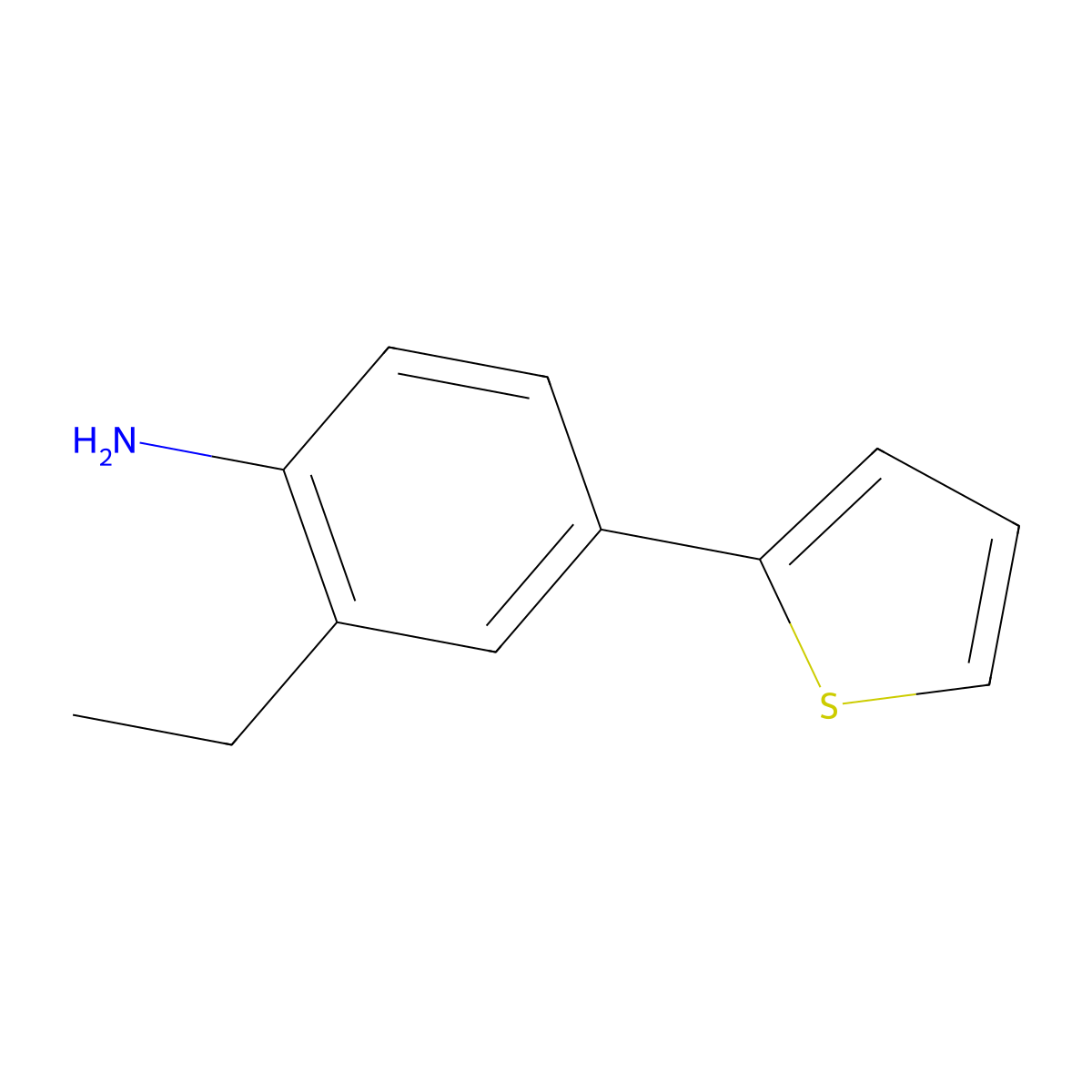 2-Ethyl-4-thiophen-2-ylaniline molecular structure, CAS 1449516-33-9