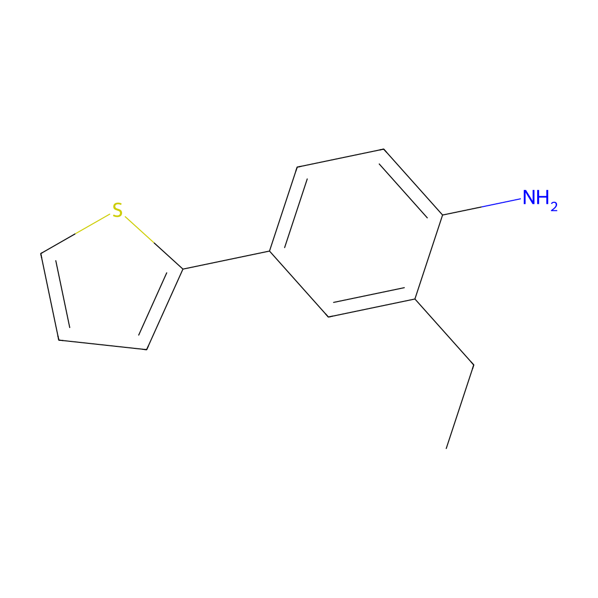 2-Ethyl-4-thiophen-2-ylaniline molecular structure, CAS 1449516-33-9