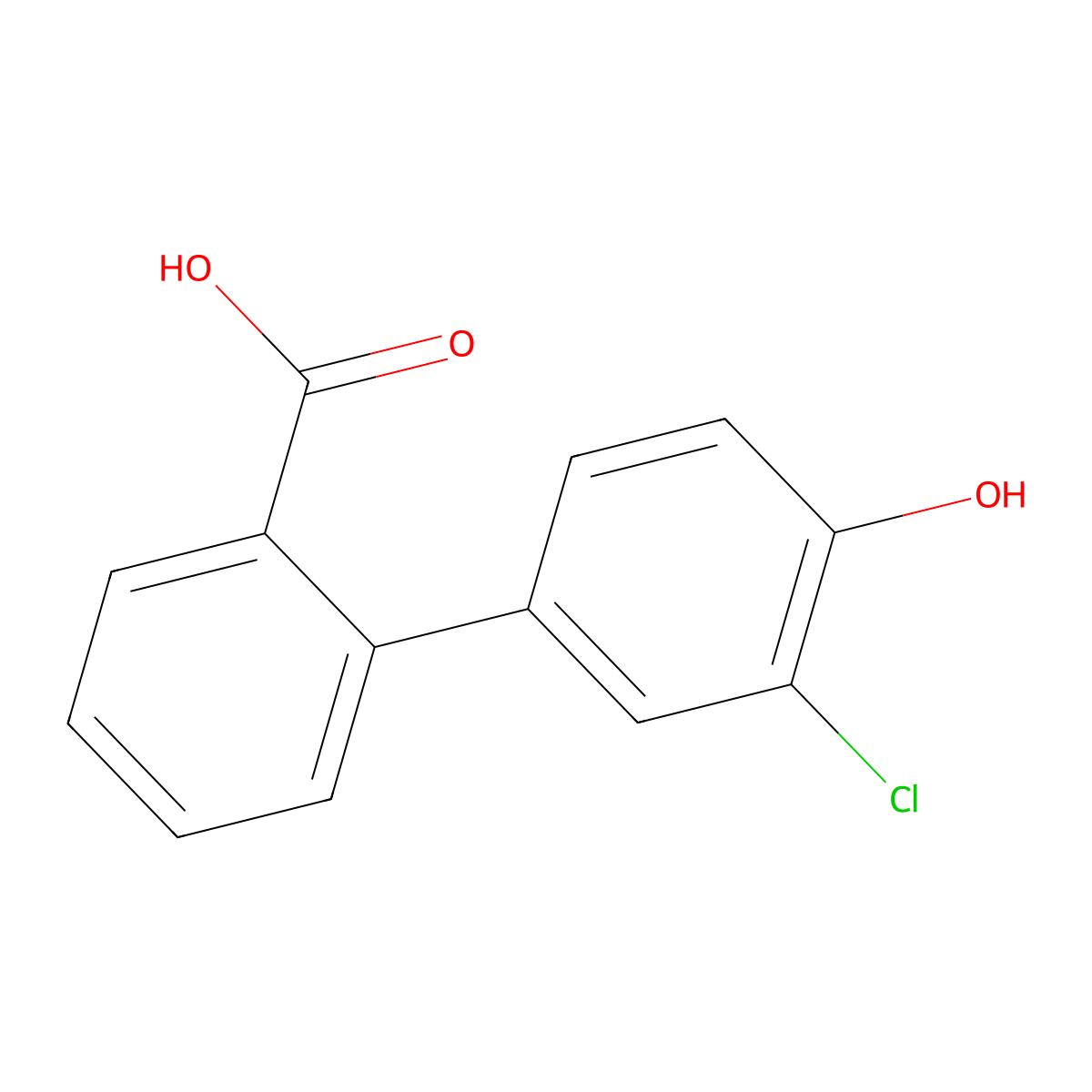 2-(3-Chloro-4-hydroxyphenyl)benzoic acid molecular structure, CAS 1449520-79-9