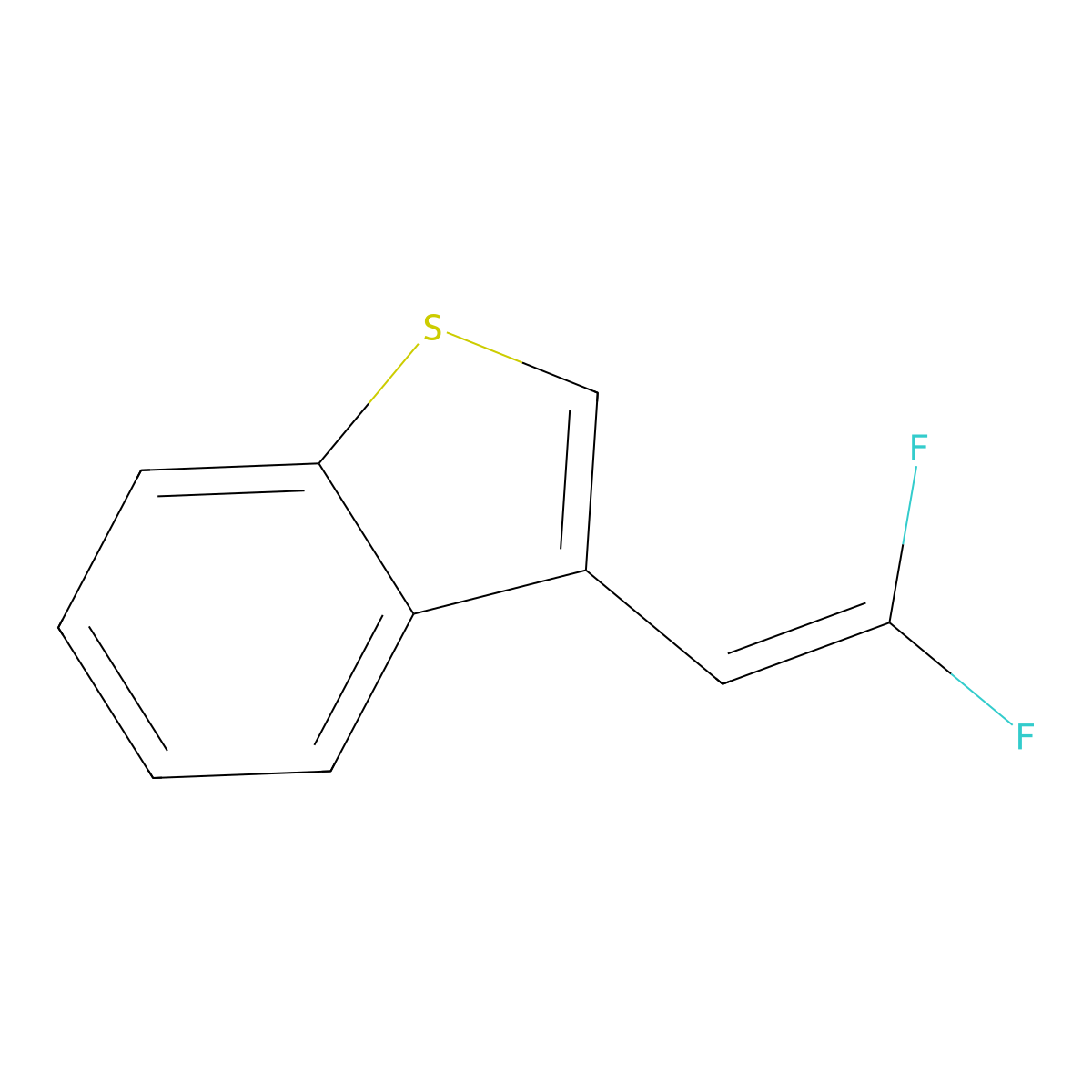 3-(2,2-Difluoroethenyl)-1-benzothiophene molecular structure, CAS 1449521-07-6