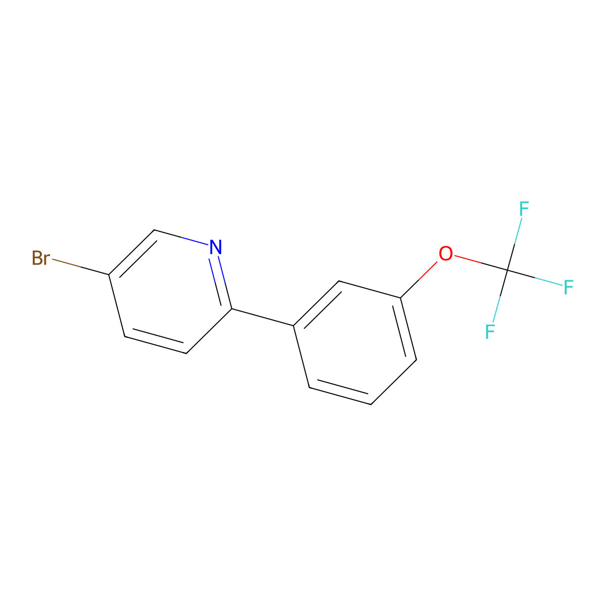 5-Bromo-2-(3-(trifluoromethoxy)phenyl)pyridine molecular structure, CAS 1449578-59-9