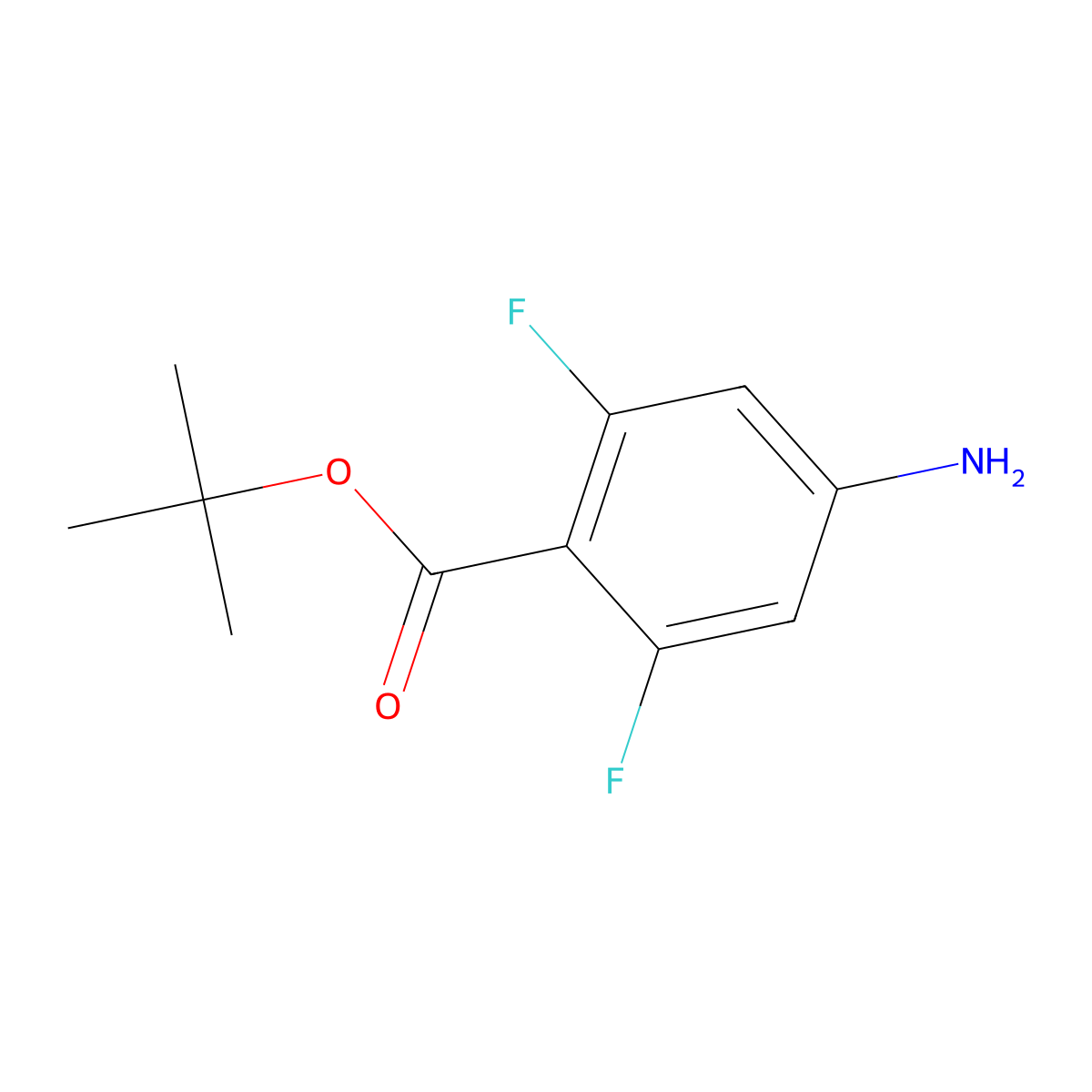 tert-Butyl 4-Amino-2,6-difluorobenzoate molecular structure, CAS 1449588-17-3