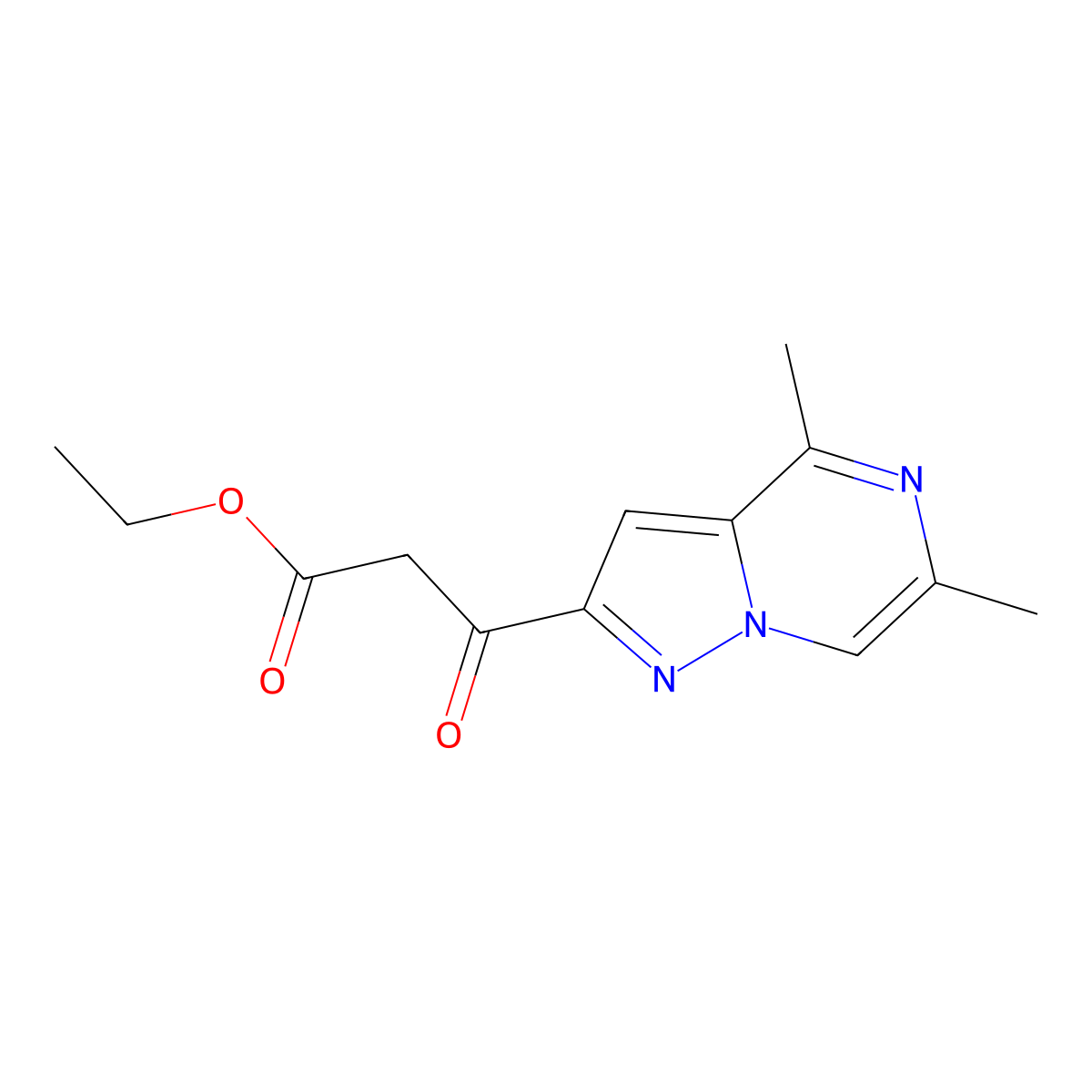 Ethyl 3-(4,6-dimethylpyrazolo[1,5-a]pyrazin-2-yl)-3-oxopropanoate molecular structure, CAS 1449598-78-0