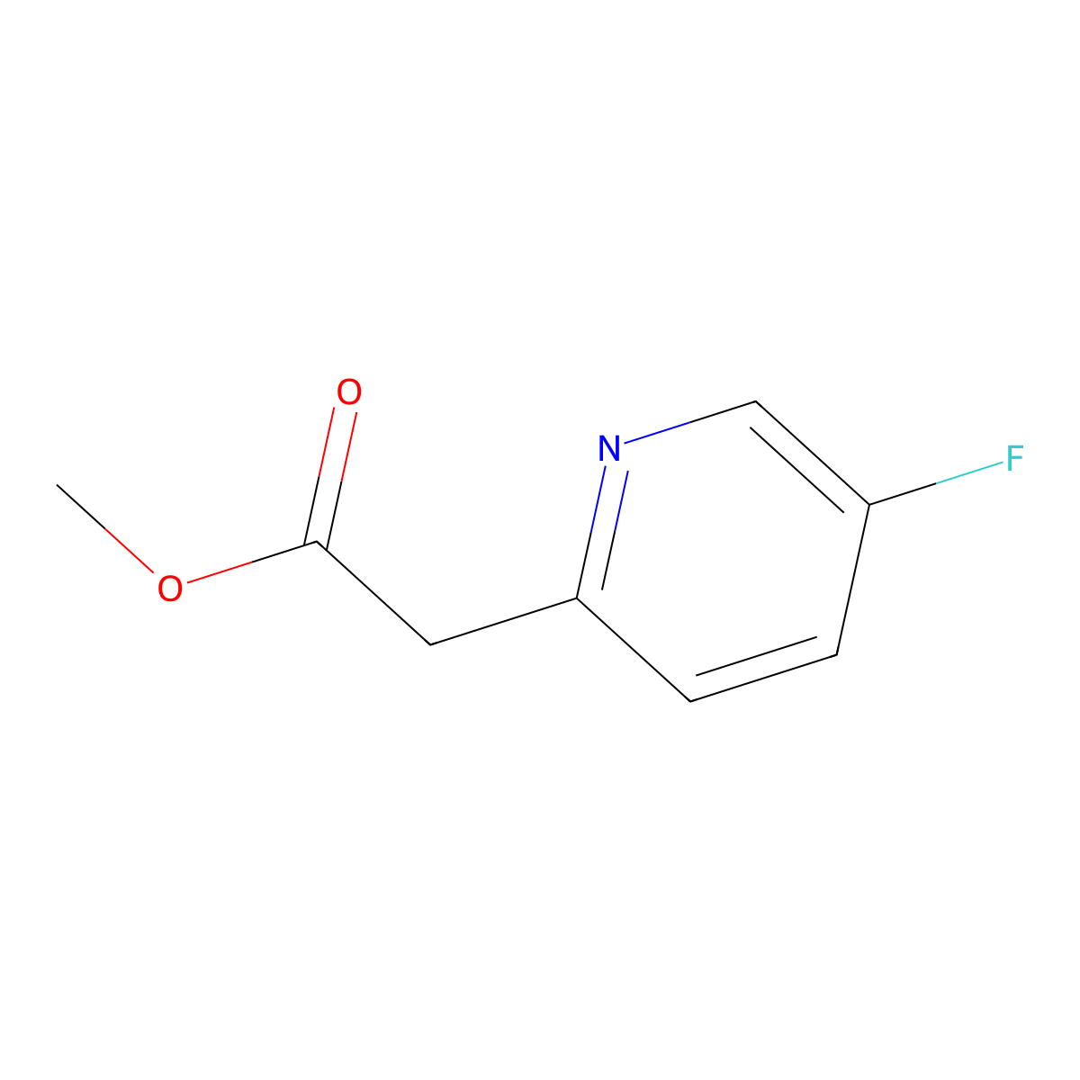 Methyl 2-(5-fluoropyridin-2-yl)acetate molecular structure, CAS 1449599-07-8