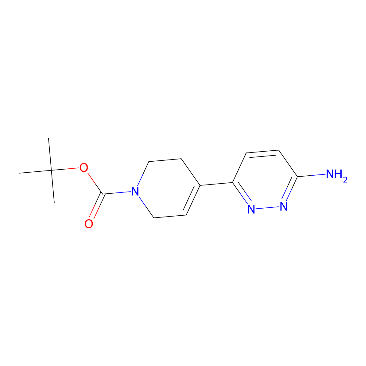 tert-butyl 4-(6-aminopyridazin-3-yl)-3,6-dihydropyridine-1(2H)-carboxylate molecular structure, CAS 1449599-52-3