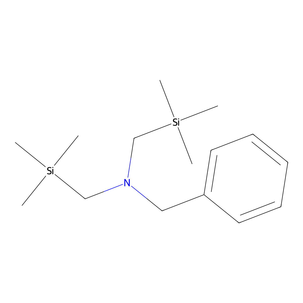 N-Benzyl-1-(trimethylsilyl)-N-((trimethylsilyl)methyl)methanamine molecular structure, CAS 144964-17-0