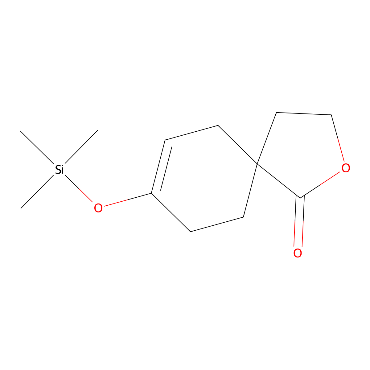 8-[(Trimethylsilyl)oxy]-2-oxaspiro[4.5]dec-7-en-1-one molecular structure, CAS 1449662-40-1