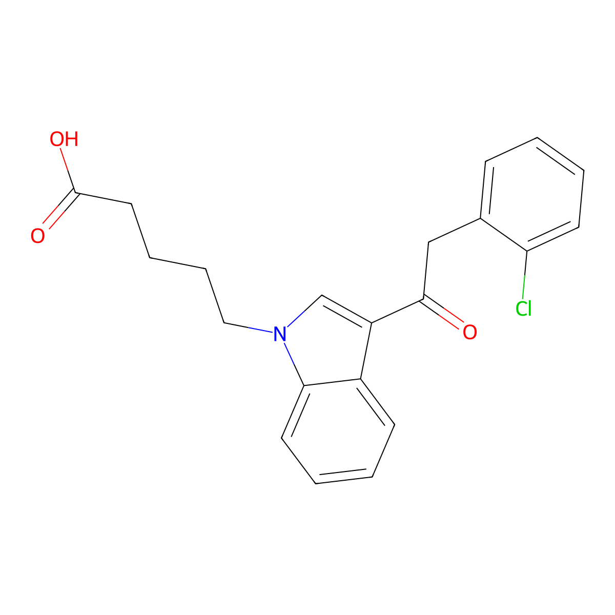 JWH 203 N-pentanoic acid metabolite molecular structure, CAS 1449675-70-0
