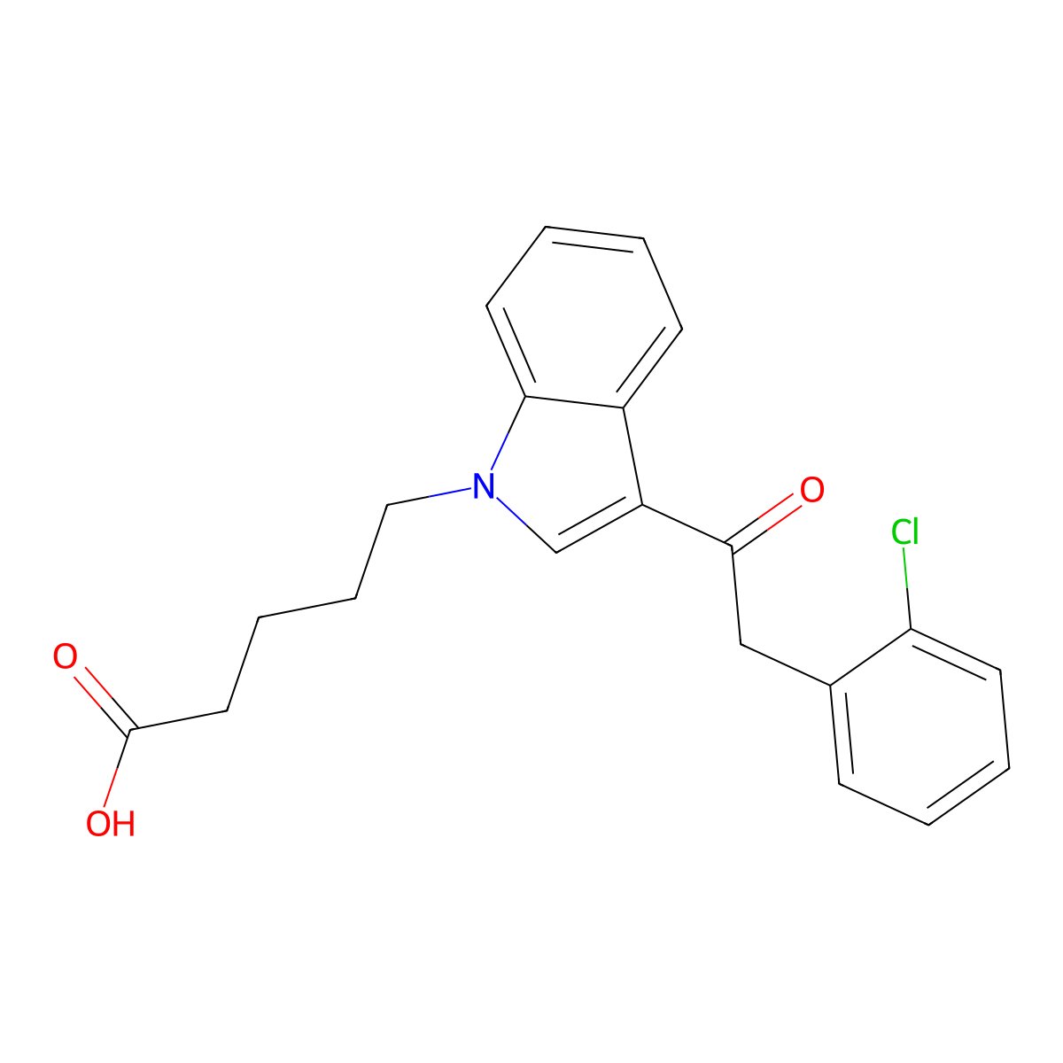 JWH 203 N-pentanoic acid metabolite molecular structure, CAS 1449675-70-0