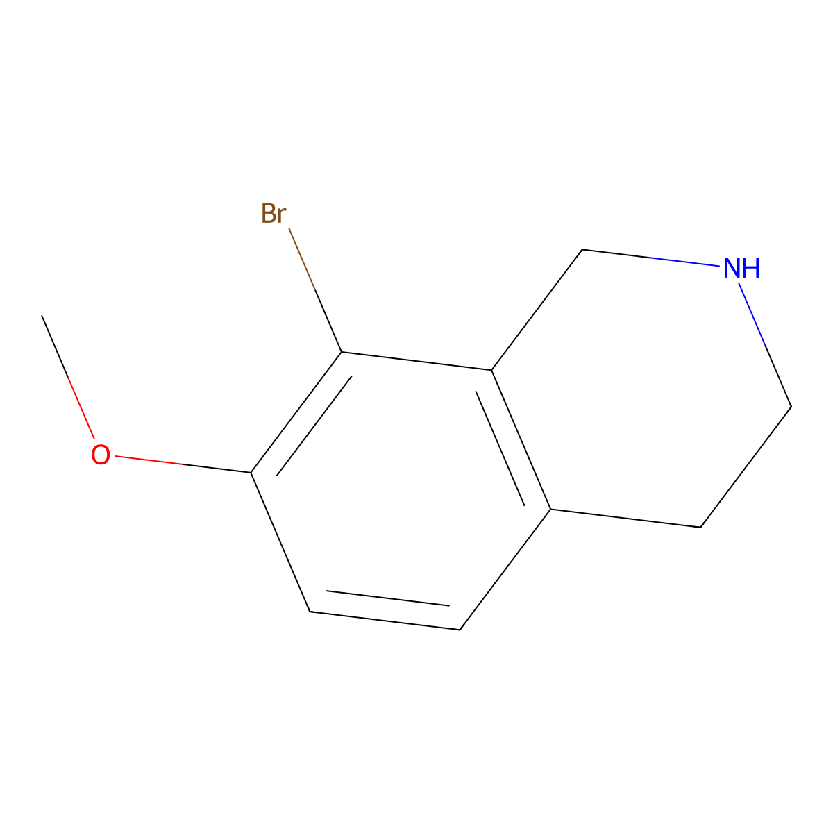 8-Bromo-7-methoxy-1,2,3,4-tetrahydroisoquinoline molecular structure, CAS 1449686-85-4