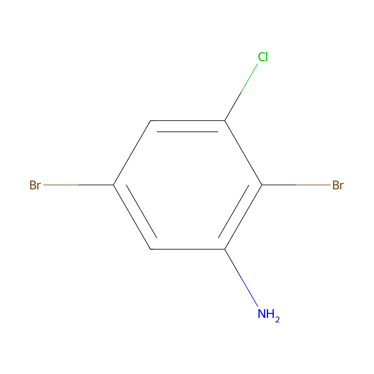2,5-Dibromo-3-chloroaniline molecular structure, CAS 1449688-58-7