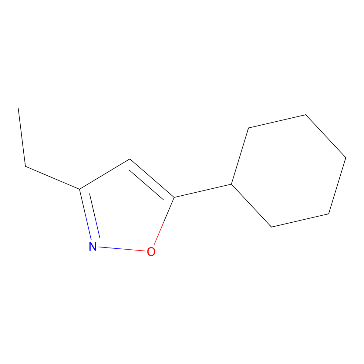 5-Cyclohexyl-3-ethyl-1,2-oxazole molecular structure, CAS 1449695-24-2