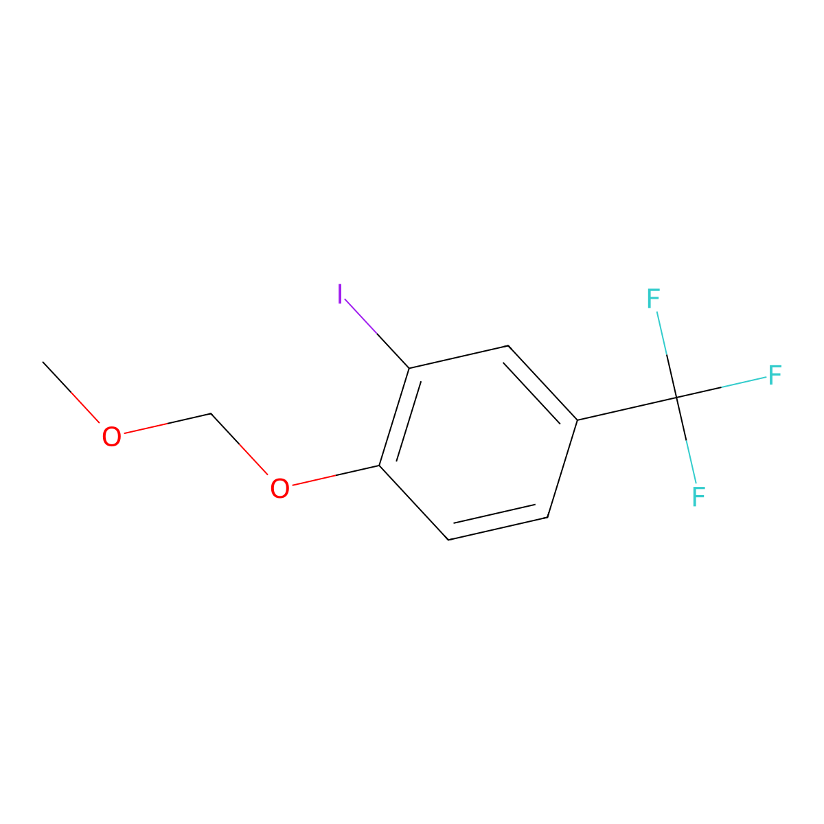 2-Iodo-1-(methoxymethoxy)-4-(trifluoromethyl)benzene molecular structure, CAS 1449696-94-9