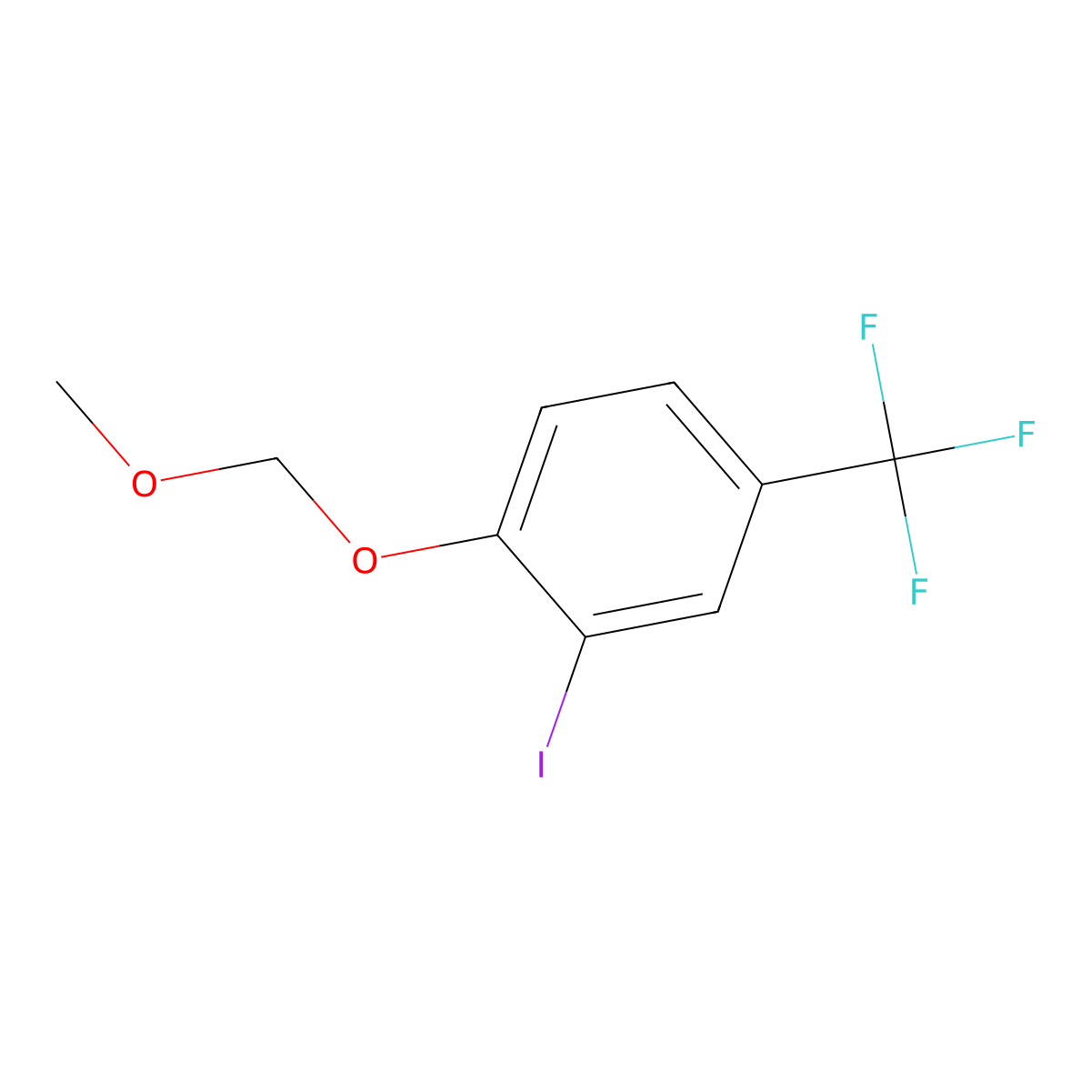 2-Iodo-1-(methoxymethoxy)-4-(trifluoromethyl)benzene molecular structure, CAS 1449696-94-9