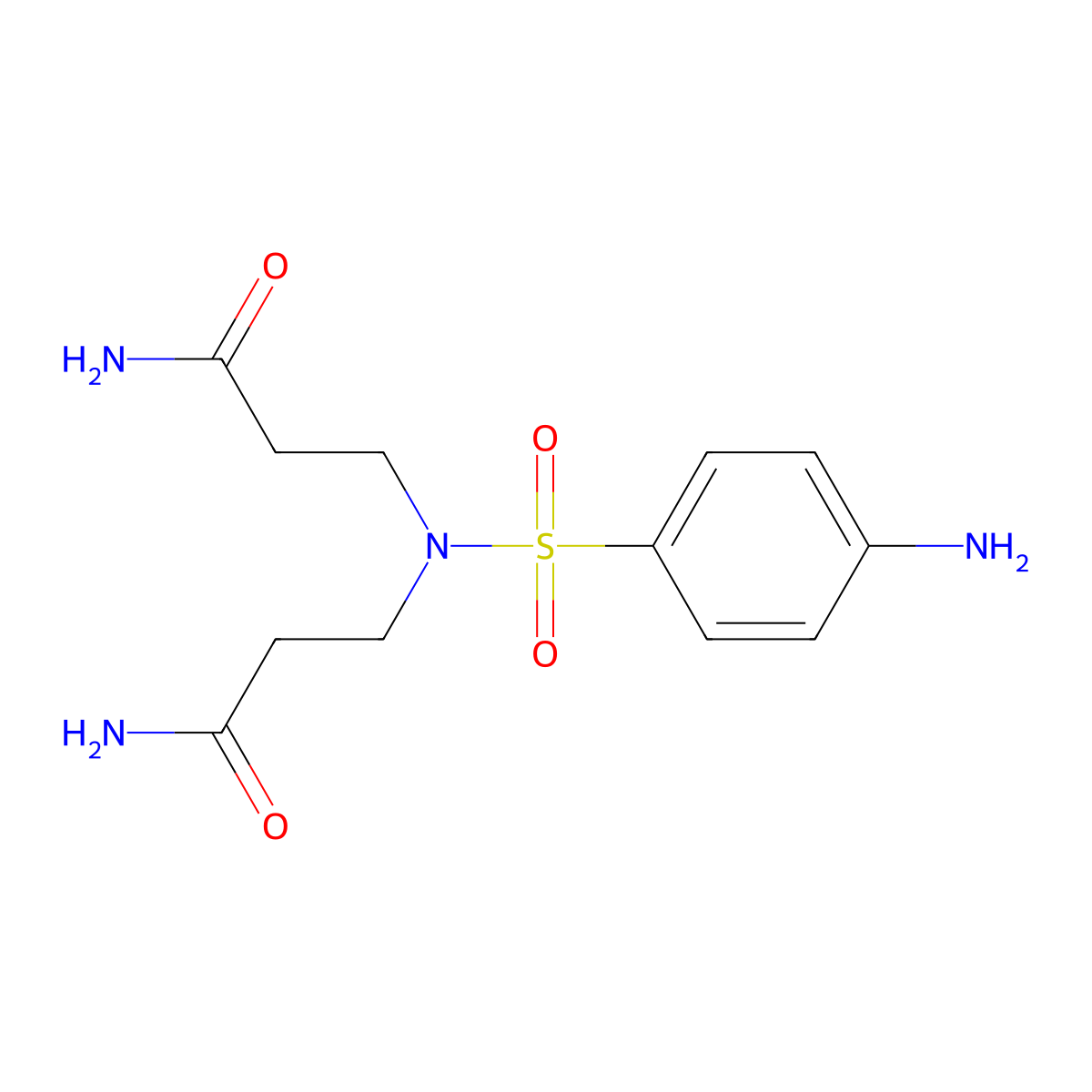 Propanamide, 3,3'-[[(4-aminophenyl)sulfonyl]imino]bis- molecular structure, CAS 14497-03-1